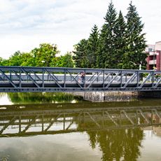 Železný most přes Chrudimku u Bělobranského náměstí v Pardubicích