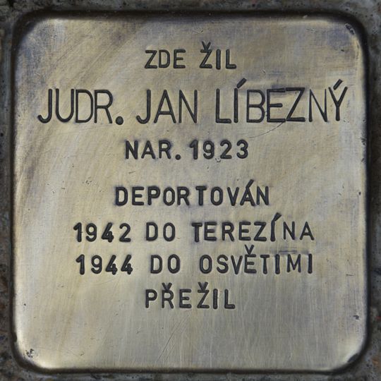 Stolperstein à la mémoire de Jan Líbezný