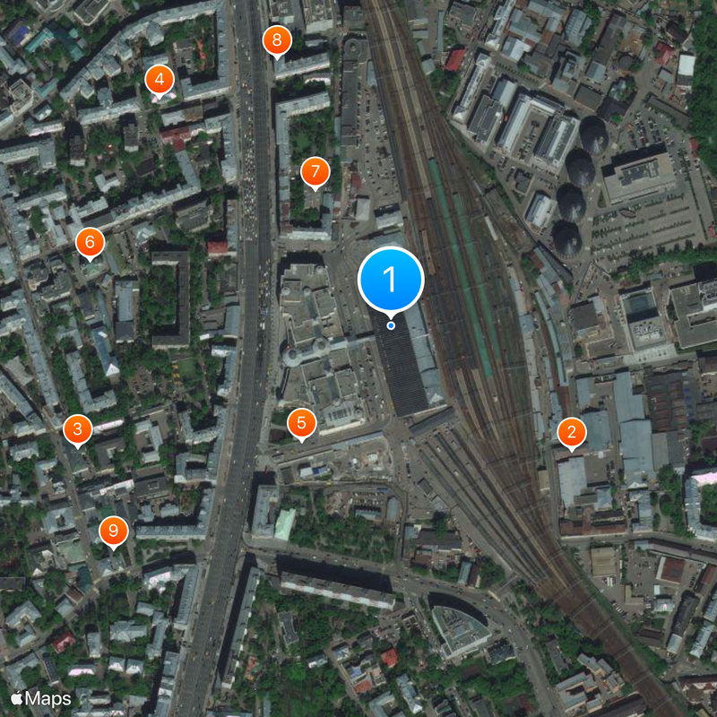 Kursky railway station Map