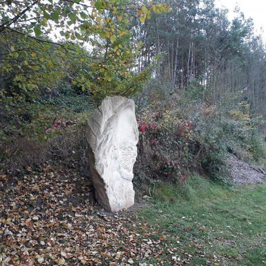 Socha "Anděl symbol Lev" na cestě andělů u Nečtin