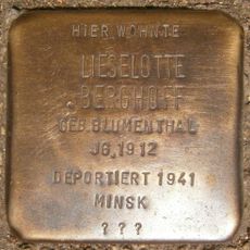 Stolperstein dedicated to Lieselotte Berghoff