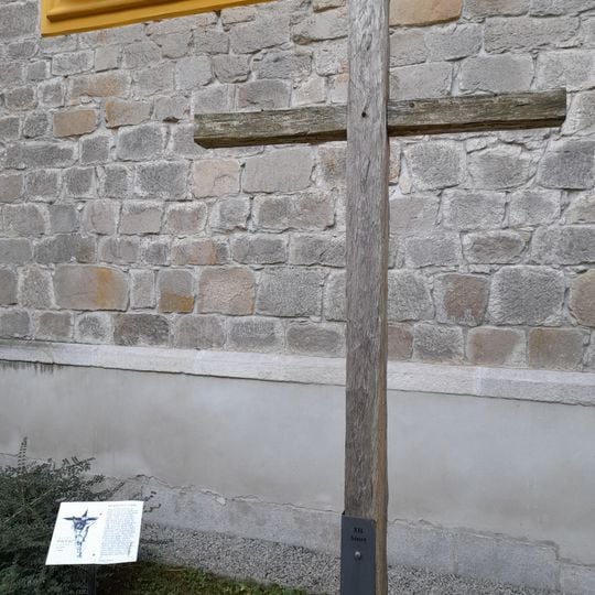 XII. zastavení křížové cesty u kostela na Hluboké