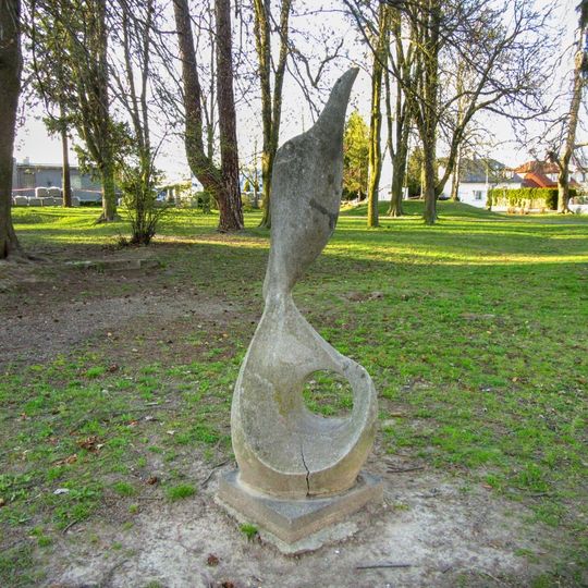 Socha v Zábřehu v parku u nemocnice