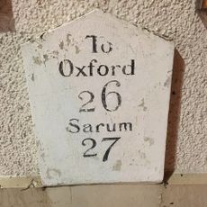 Milestone, High Street; Three Swans Hotel, opp. Town Hall