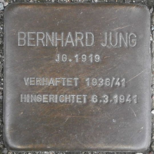 Stolperstein à la mémoire de Bernhard Jung