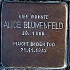 Stolperstein à la mémoire de Alice Blumenfeld