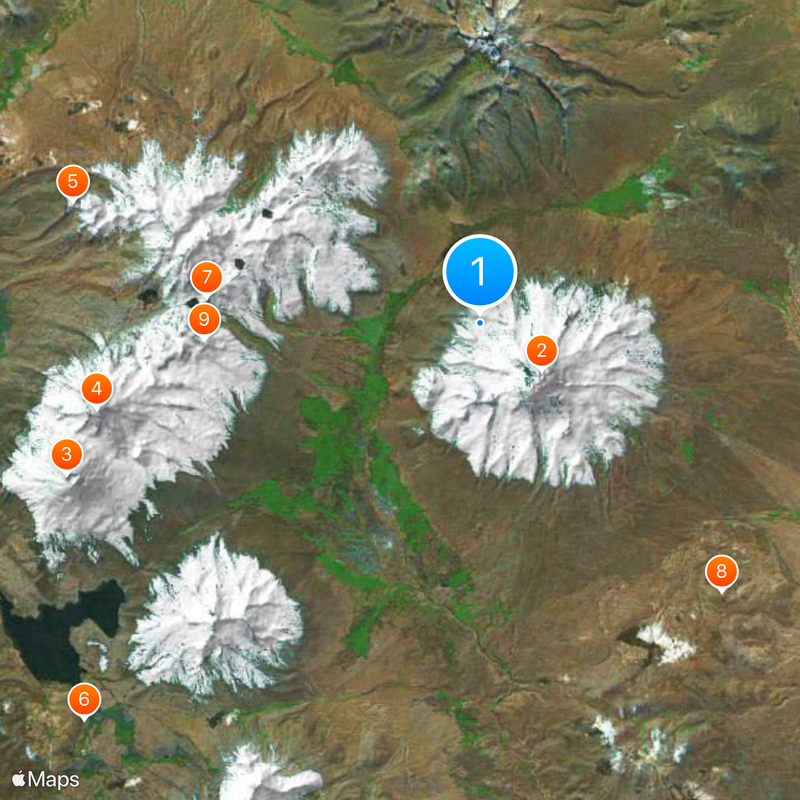 Parco nazionale di Sajama Mappa