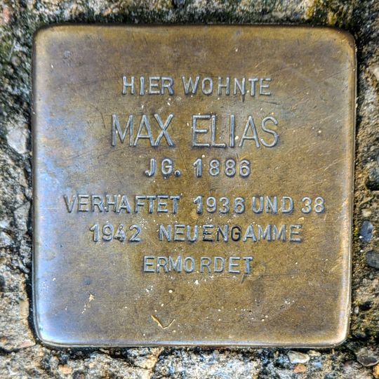 Stolperstein en memoria de Max Elias