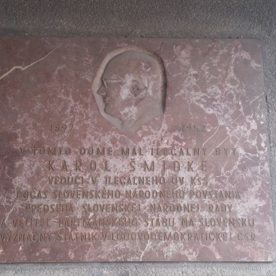 Coburgov palác, tabuľa pamätná