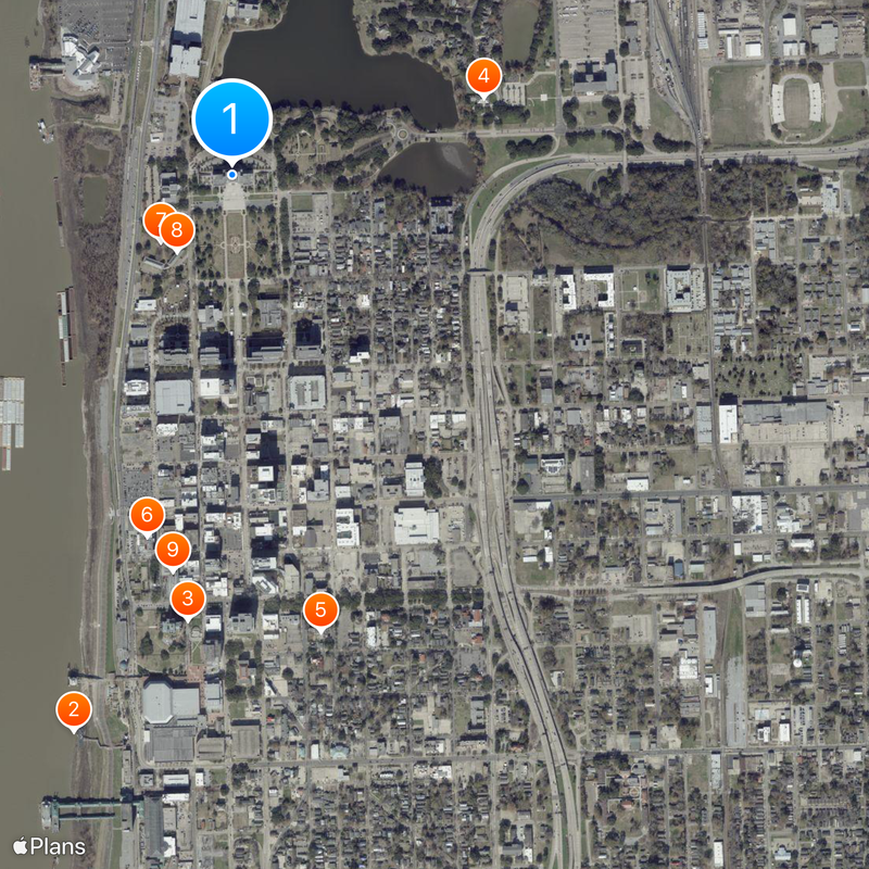 Louisiana State Capitol Map