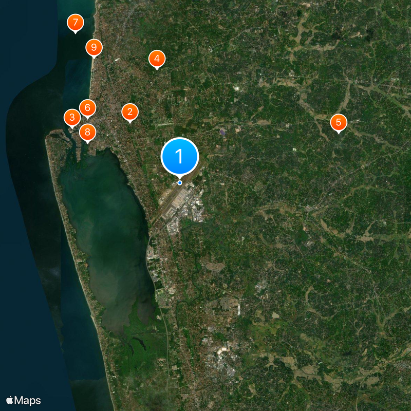 Bandaranaike International Airport Map