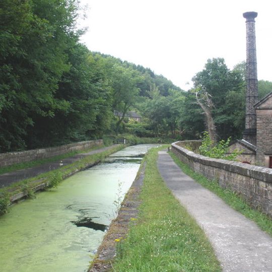 Cromford Canal engine house, engine and aqueduct