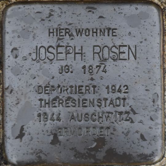 Stolperstein dedicated to Joseph Rosen
