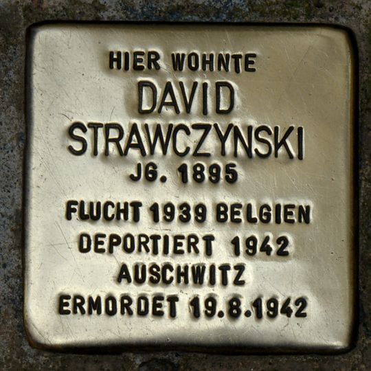 Stolperstein en memoria de David Strawczynski
