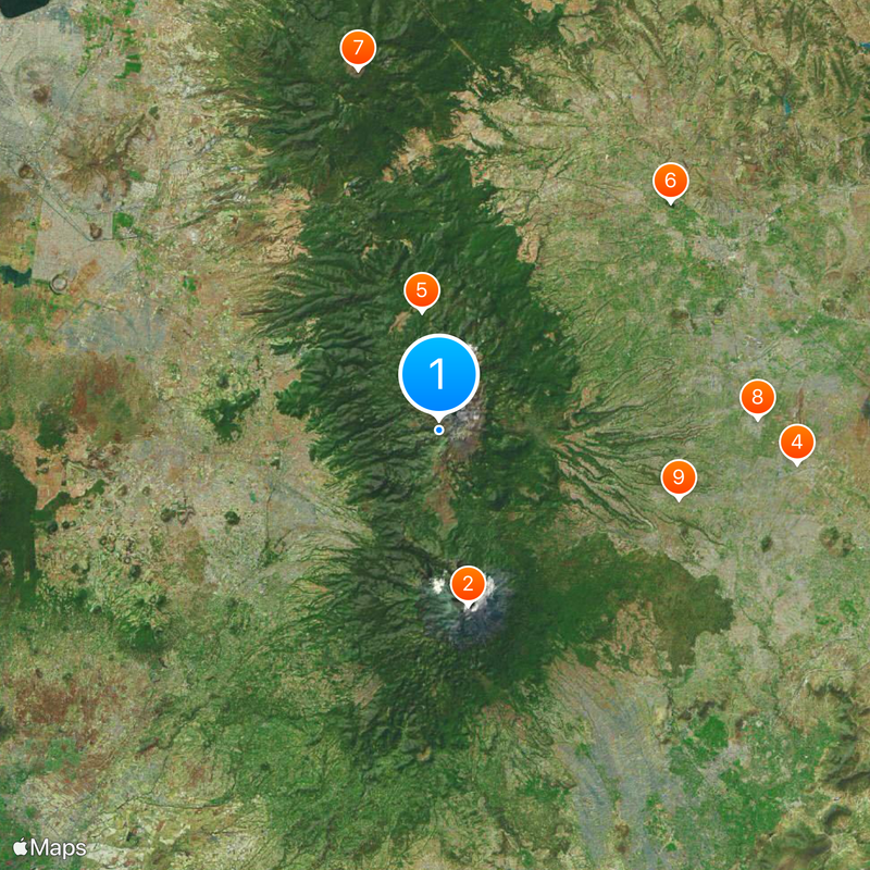 Eje Neovolcánico Mapa