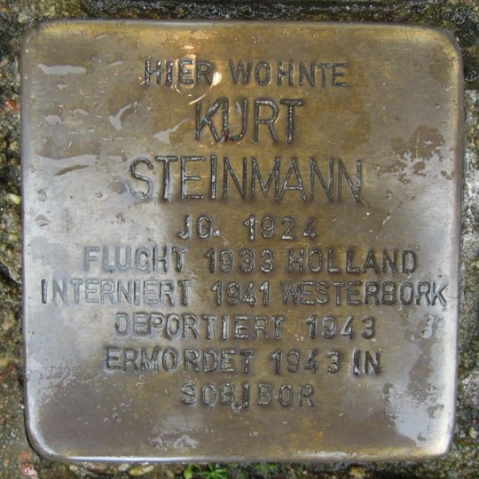 Stolperstein en memoria de Kurt Steinmann