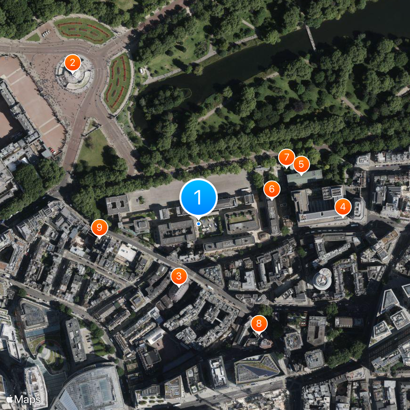 Wellington Barracks Mapa
