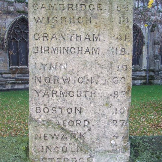 Milestone Erected In Churchyard Wall