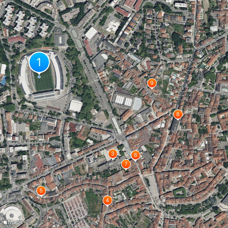 Estádio D. Afonso Henriques Map