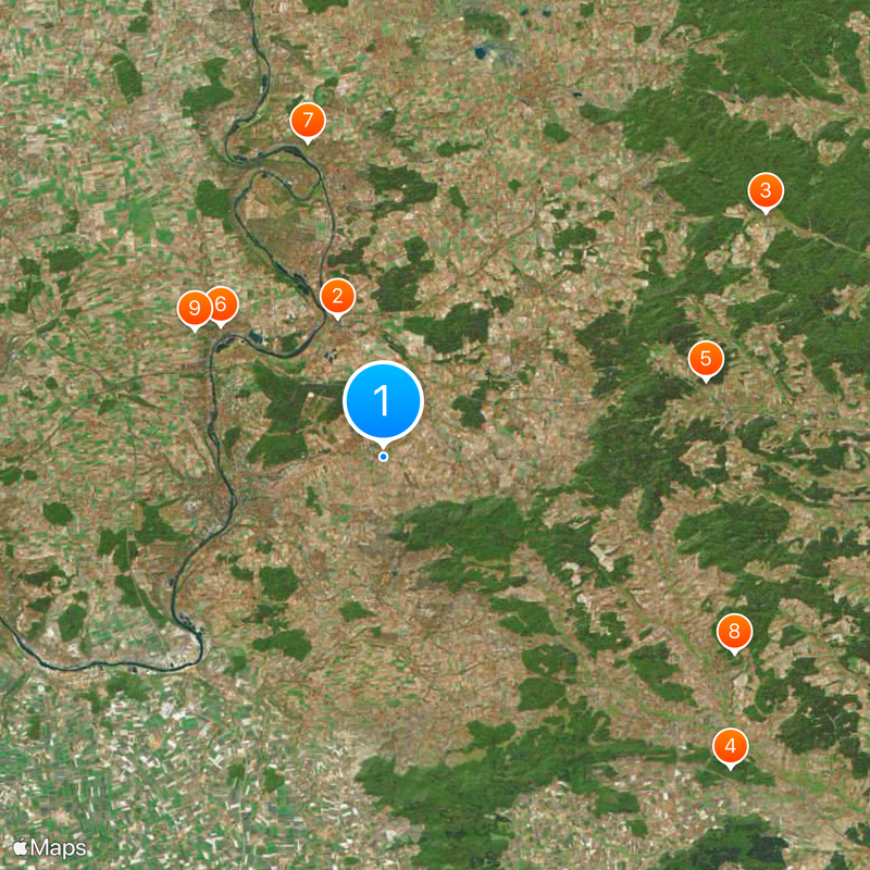 Landkreis Kitzingen Kaart