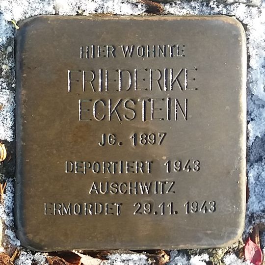 Stolperstein en memoria de Friederika Eckstein