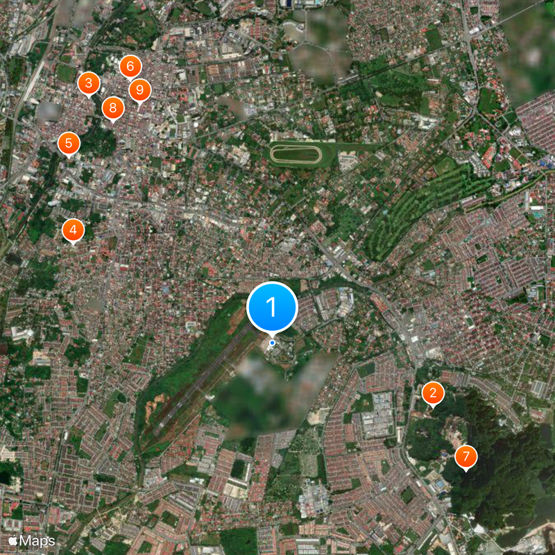Sultan Azlan Shah Airport Map