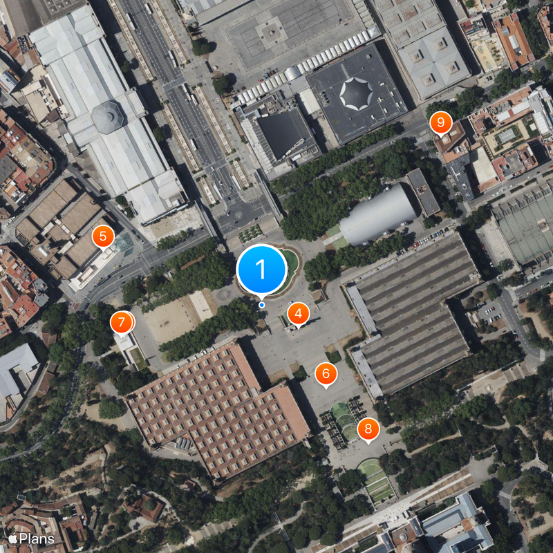 Magic Fountain of Montjuïc Map