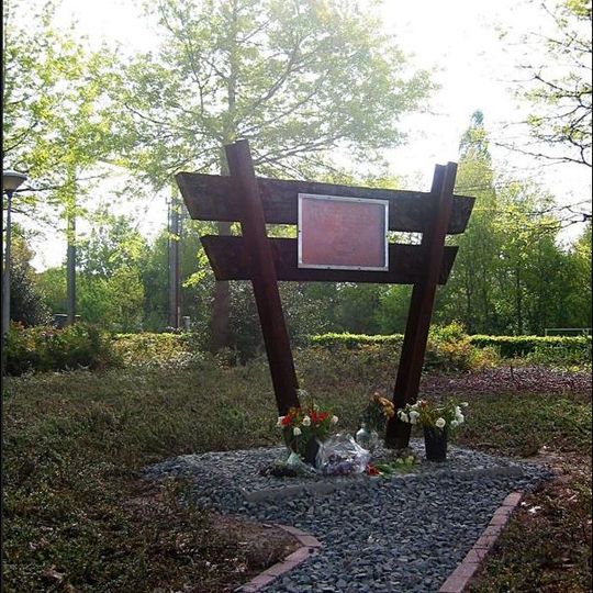 Plaquette bij het NS-station