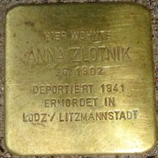 Stolperstein à la mémoire d’Anna Zlotnik