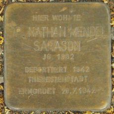 Stolperstein dedicated to Nathan Mendel Sarason