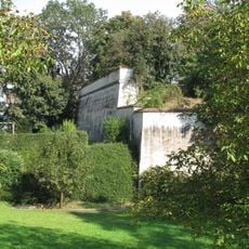 Ziegelmauer der Mühlbastei