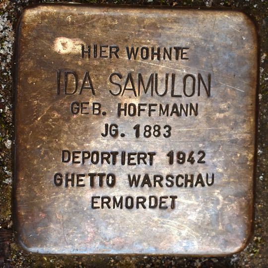 Stolperstein en memoria de Ida Samulon