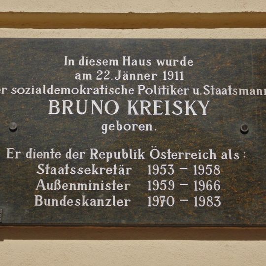 Gedenktafel für Bruno Kreisky