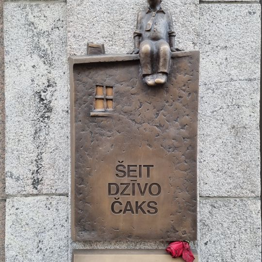 Commemorative plaque to Aleksandrs Caks