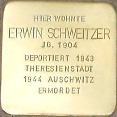 Stolperstein dedicated to Erwin Schweitzer