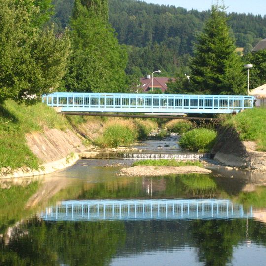 Lávka přes ústí Jasenice