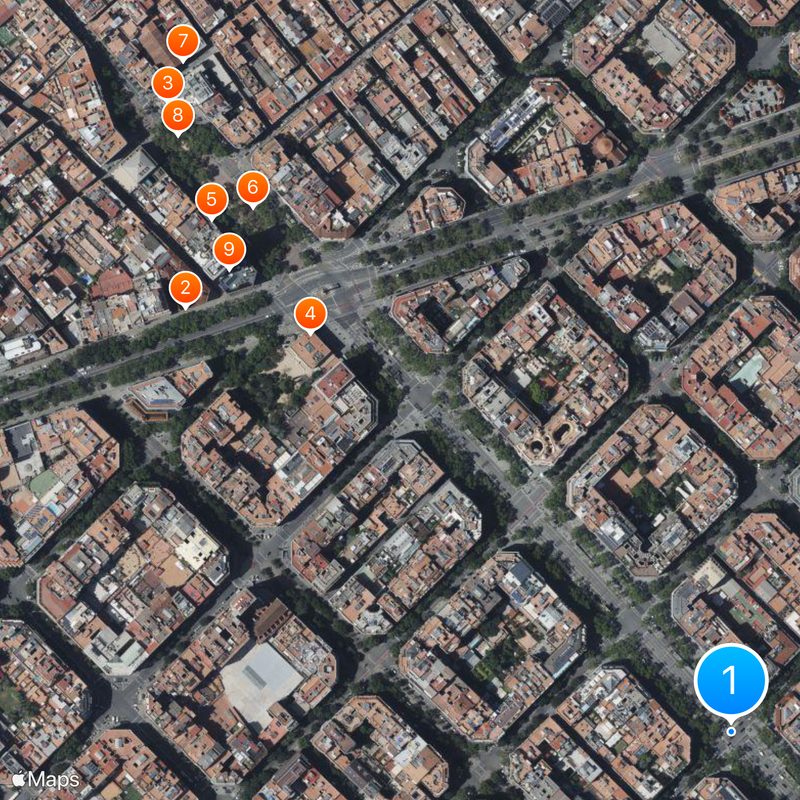 Passeig de Gràcia Map