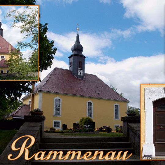 Pfarrkirche und Friedhof in Rammenau