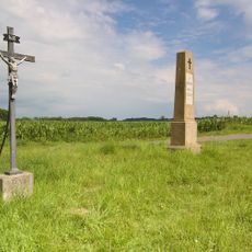 Pamětní kříž na místě bitvy u Tovačova (1866) u silnice Tovačov - Dub nad Moravou