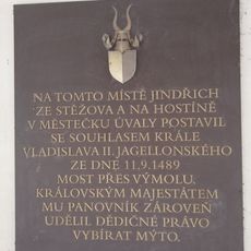 Pamětní deska mostu přes Výmolu