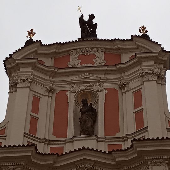Statues on the facade of Church of St. Ursula