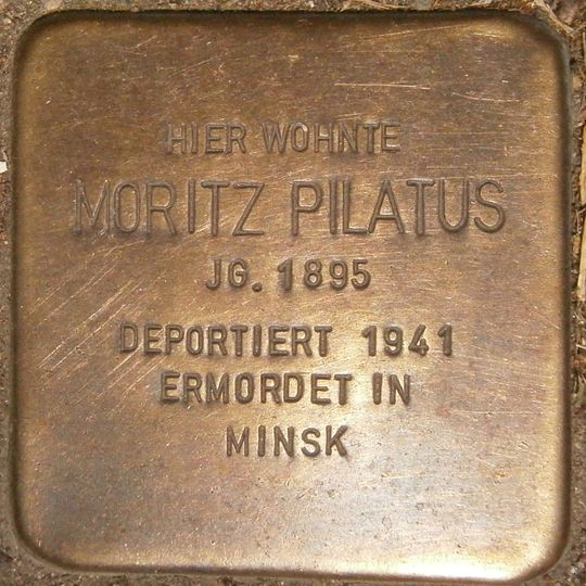 Stolperstein en memoria de Moritz Pilatus