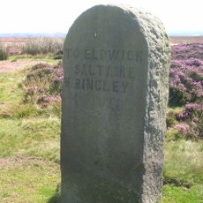 Milestone, Dales Way, Rombalds Moor at SE12744429