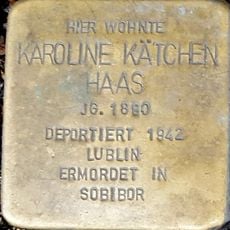 Stolperstein dedicated to Karoline Kätchen Haas