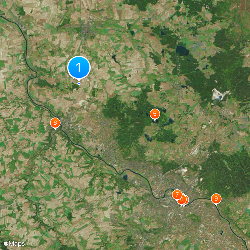 Landkreis Meißen Kaart