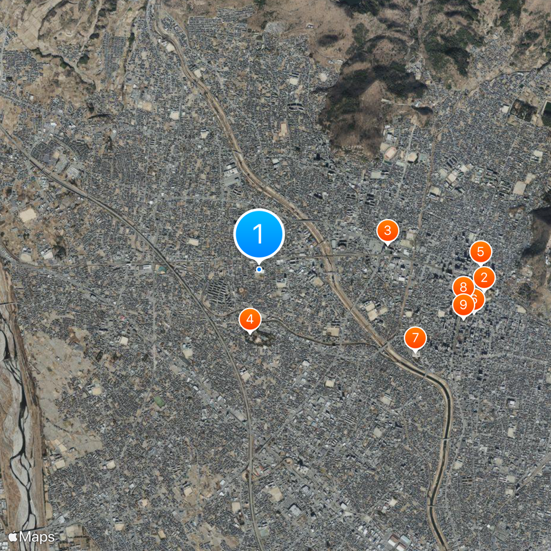 Tokai University Kofu Senior High School Map
