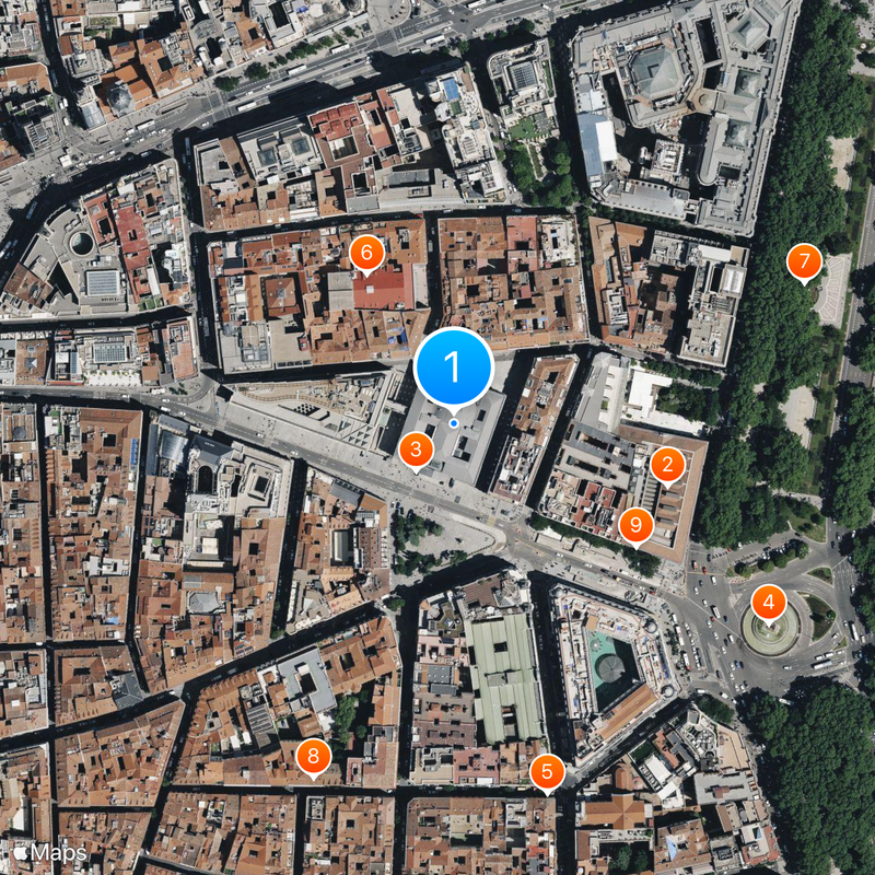 Palacio de las Cortes Mapa