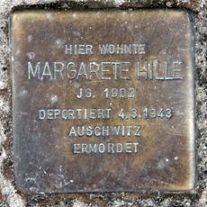Stolperstein dedicated to Margarete Hille