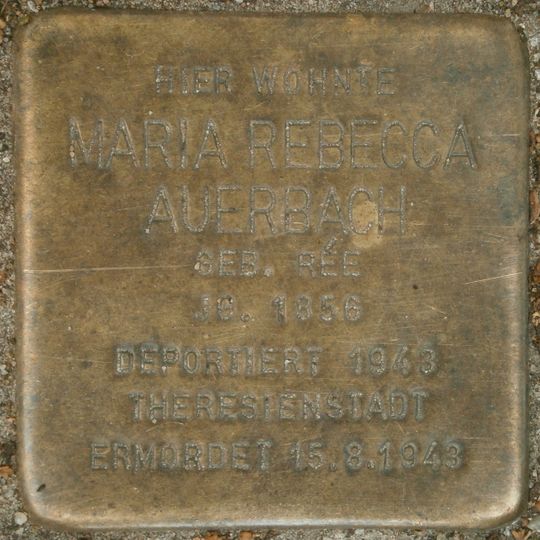 Stolperstein en memoria de Maria Rebecca Auerbach