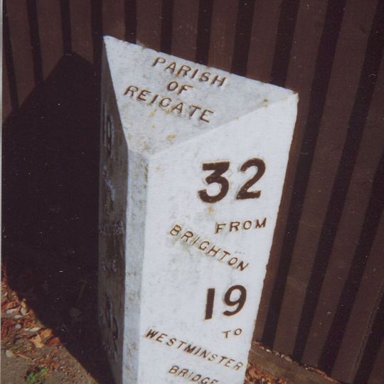 Milepost, Redhill, London Road; opp. Ringwood Ave